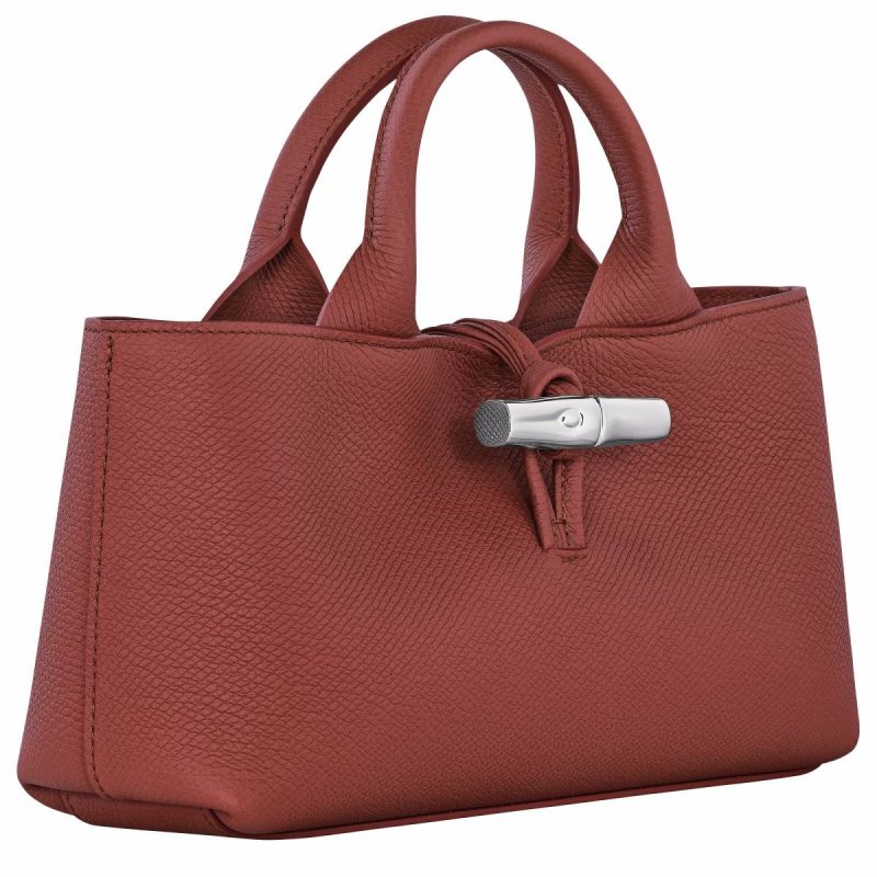 Longchamp Leather Bags Le Roseau S Handbag Chestnut - Leather Chestnut Women - Image 3