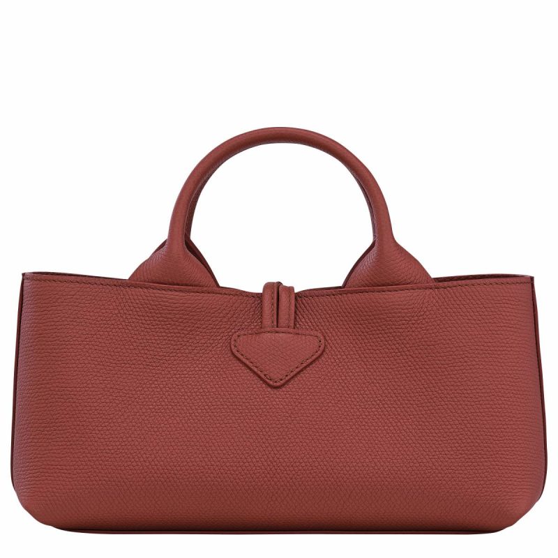Longchamp Leather Bags Le Roseau S Handbag Chestnut - Leather Chestnut Women - Image 4
