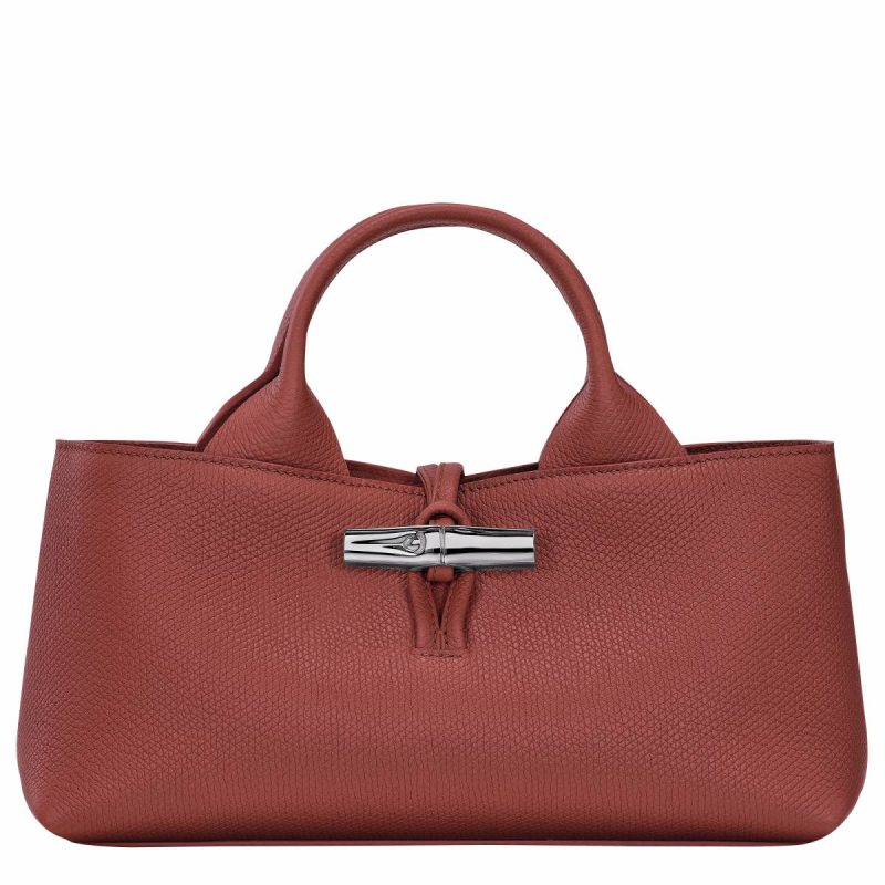 Longchamp Leather Bags Le Roseau S Handbag Chestnut - Leather Chestnut Women
