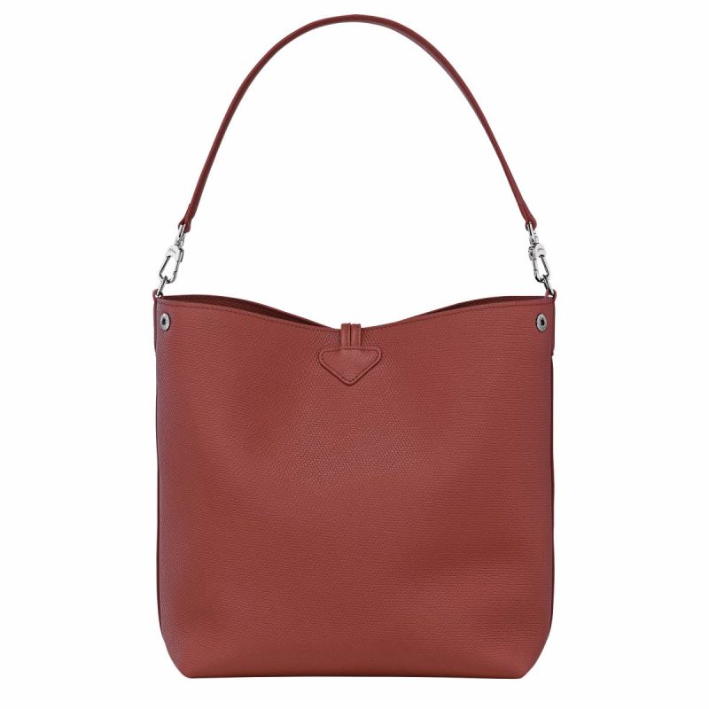 Longchamp Leather Bags Women Chestnut Le Roseau M Shoulder Bag Chestnut - Leather - Image 4