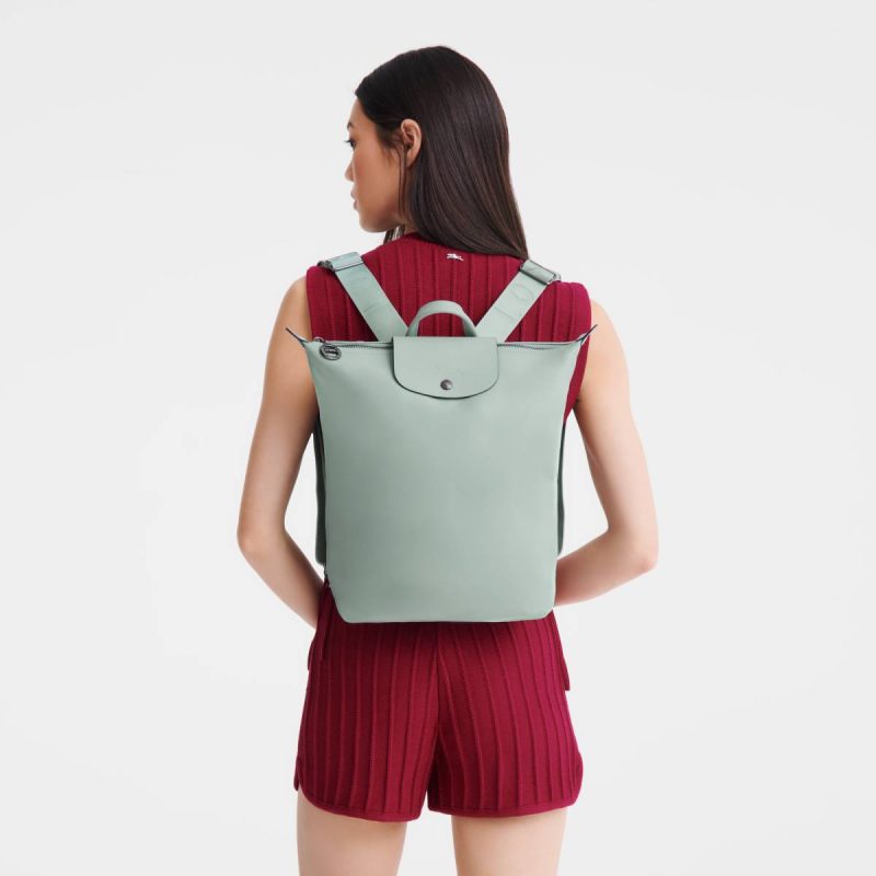 Longchamp Leather Bags Women Le Pliage Xtra M Backpack Vervain - Leather Vervain - Image 2