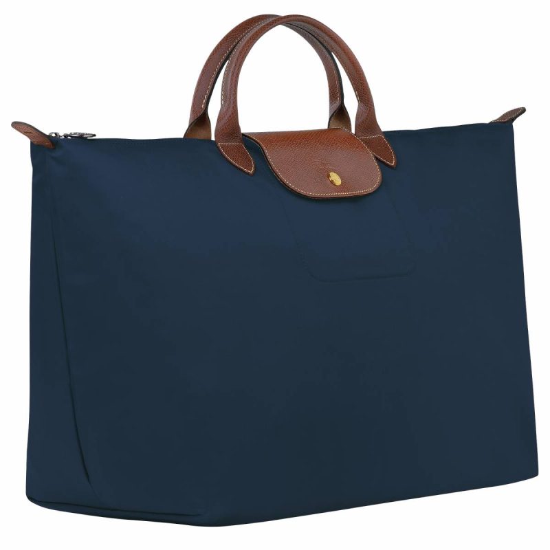 Longchamp Navy Women Travel Bags Le Pliage Original L Travel Bag Navy - Recycled Canvas - Image 2