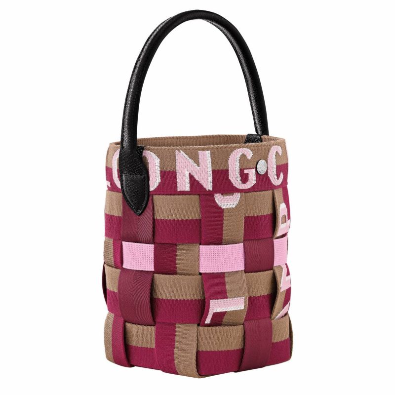 Longchamp Re-Play Xs Bucket Bag Artichoke/Beetroot - Canvas Women Mini Bags Artichoke/Beetroot - Image 3