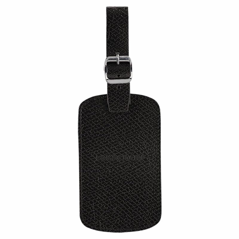 Longchamp Travel Accessories Black Boxford Luggage Tag Black - Leather Women