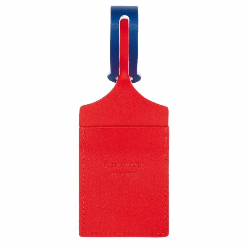 Longchamp Travel Accessories Lgp Travel Luggage Tag Red - Leather Women Red/Navy - Image 2