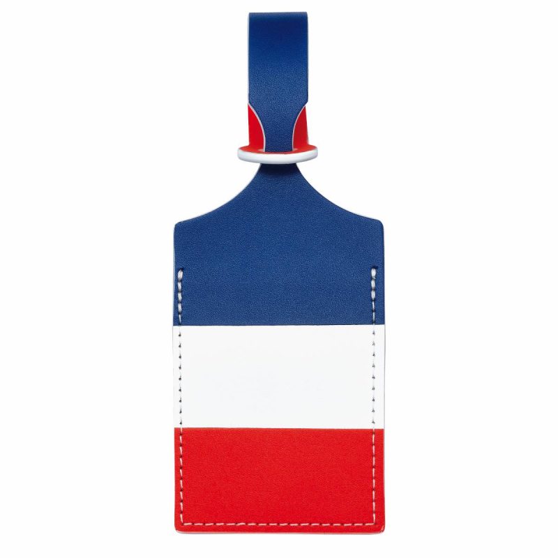 Longchamp Travel Accessories Lgp Travel Luggage Tag Red - Leather Women Red/Navy