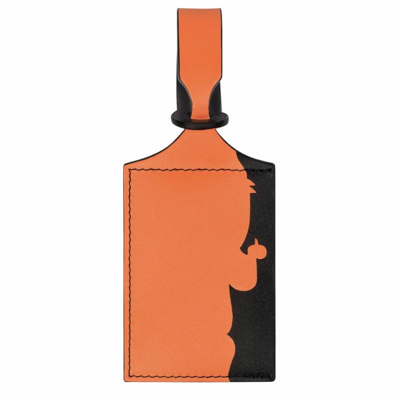 Longchamp Travel Accessories Women Lgp Travel Luggage Tag Orange - Leather Orange