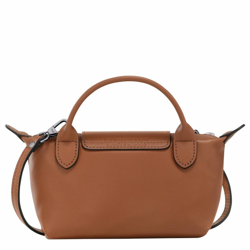 Longchamp Women Cognac Le Pliage Xtra Xs Pouch Cognac - Leather Leather Bags - Image 4