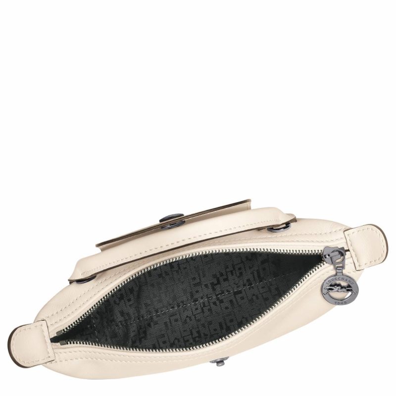 Longchamp Women Ecru Le Pliage Xtra Xs Pouch Ecru - Leather Leather Bags - Image 5