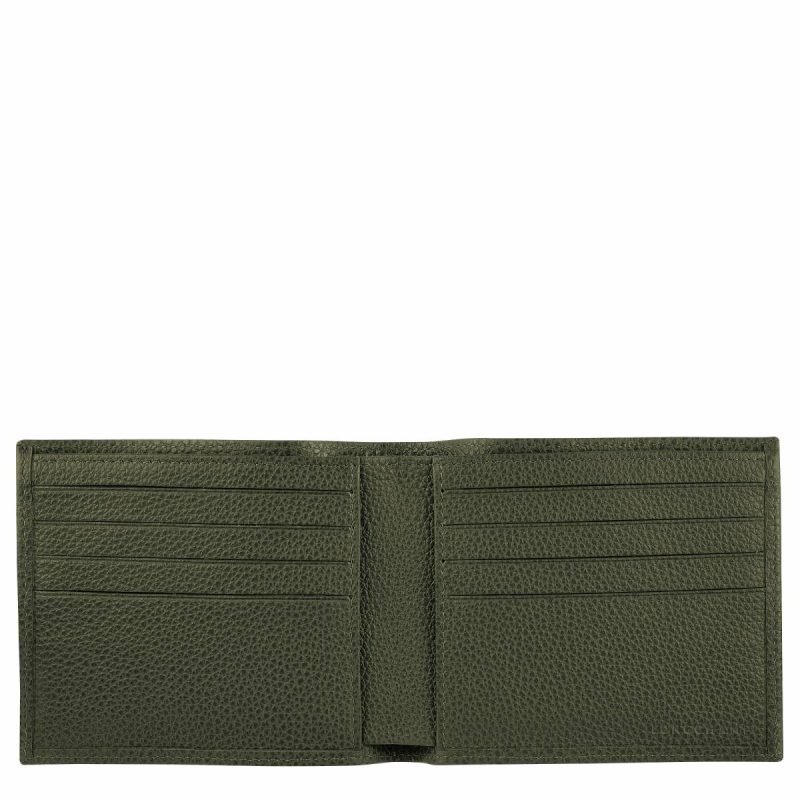 Longchamp Women Khaki Le Foulonné Wallet Khaki - Leather Leather Wallets - Image 2