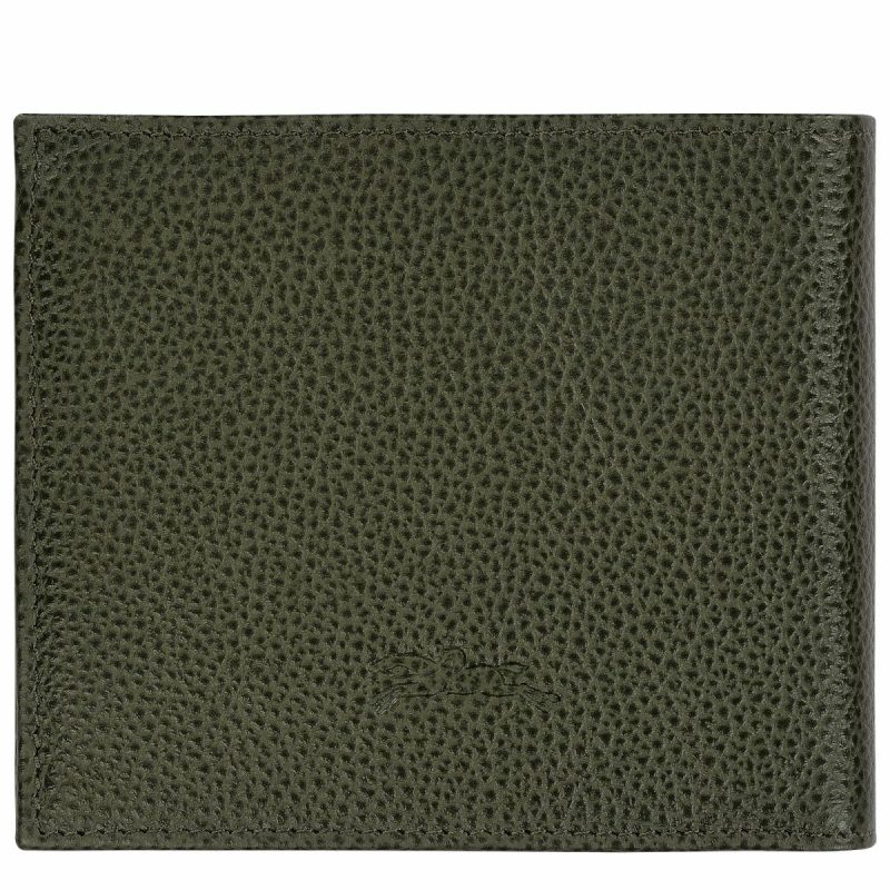 Longchamp Women Khaki Le Foulonné Wallet Khaki - Leather Leather Wallets - Image 3