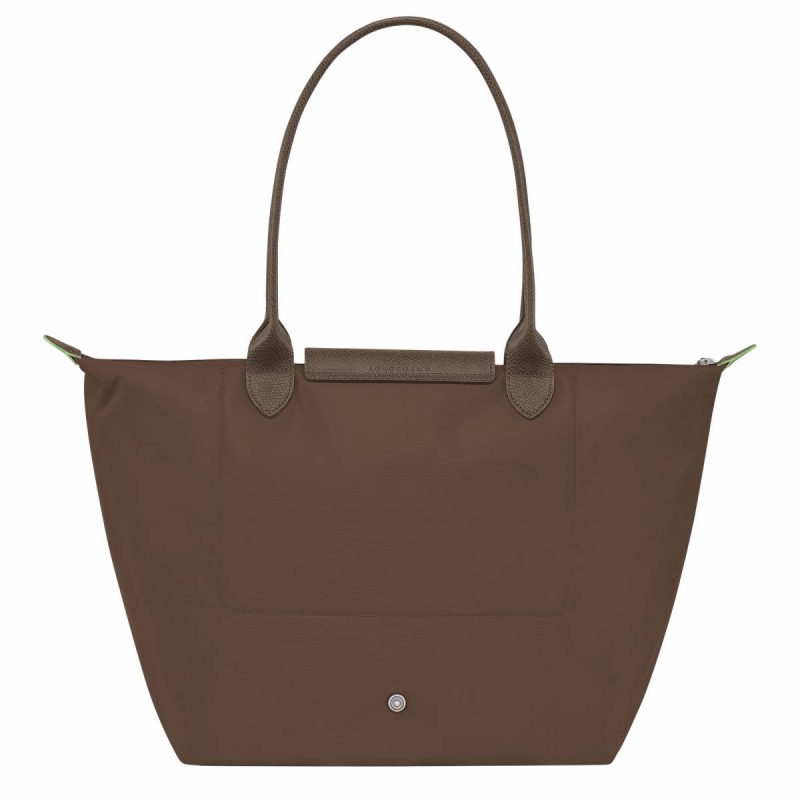 Longchamp Women Le Pliage Green L Tote Bag Terra - Recycled Canvas Terra Shoulder Bags - Image 2
