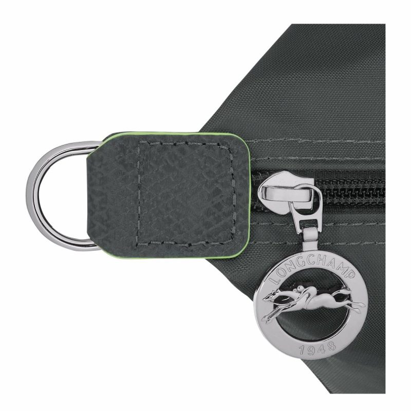 Longchamp Women Le Pliage Green Travel Bag Expandable Graphite - Recycled Canvas Travel Bags Graphite - Image 5