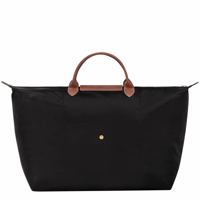 Longchamp Women Le Pliage Original L Travel Bag Black - Recycled Canvas Black Travel Bags - Image 3