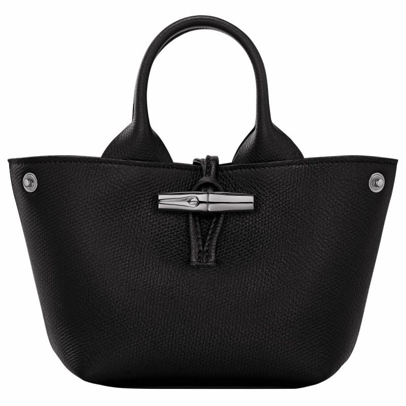 Longchamp Women Leather Bags Black Le Roseau Xs Handbag Black - Leather - Image 5