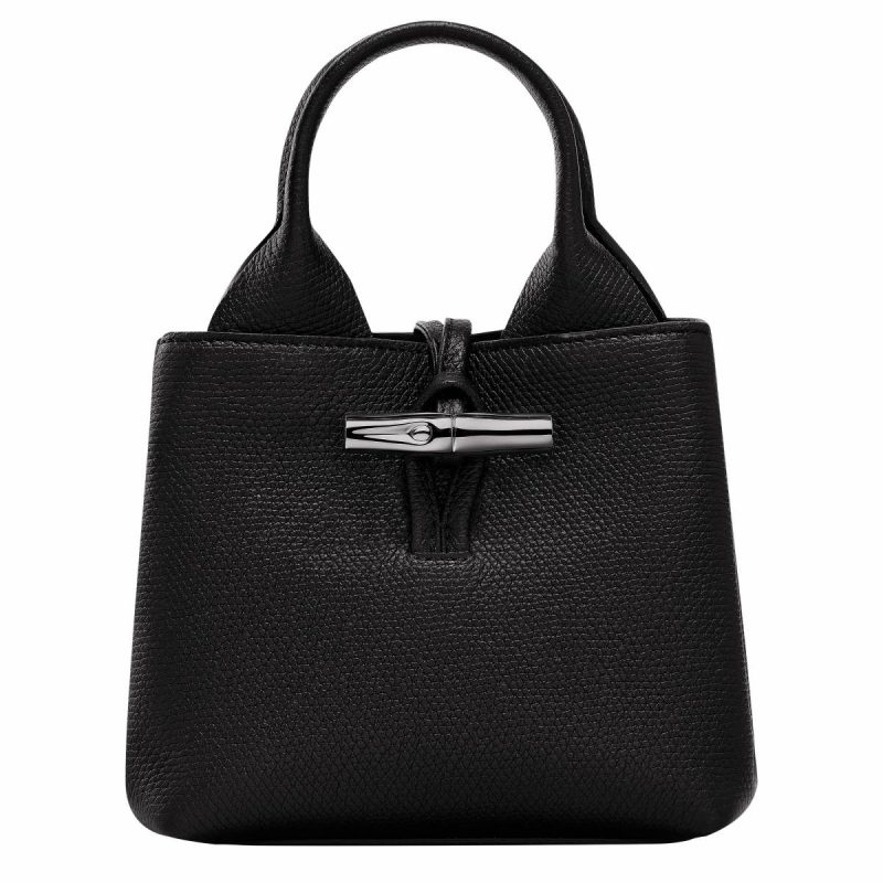 Longchamp Women Leather Bags Black Le Roseau Xs Handbag Black - Leather