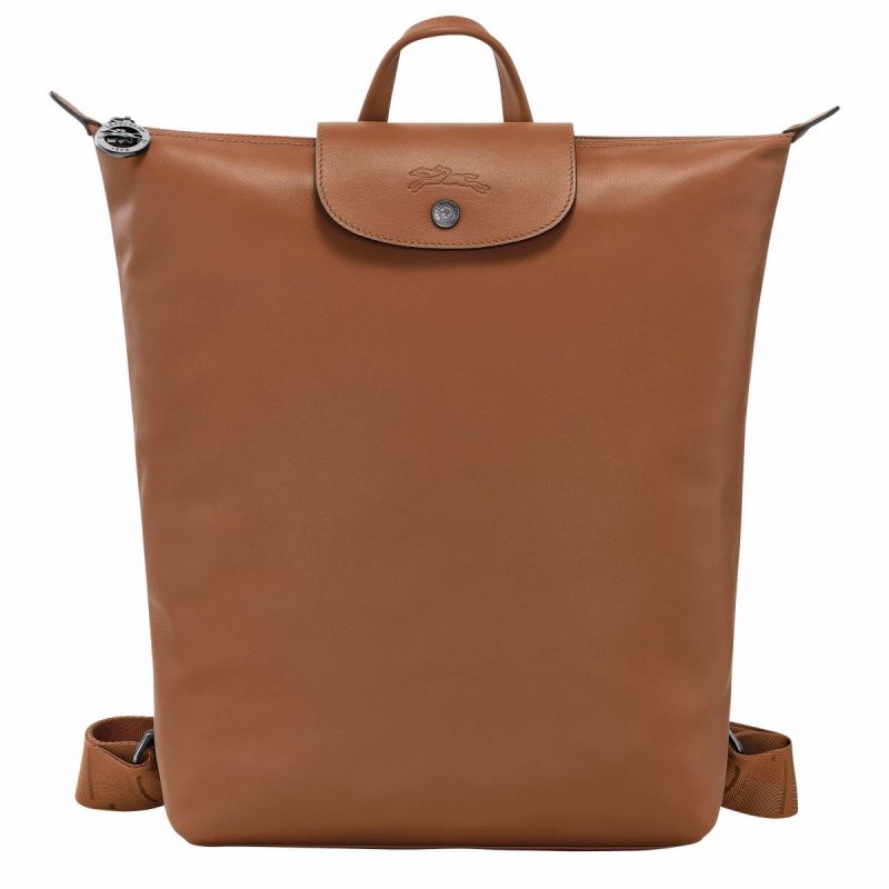 Longchamp Women Leather Bags Cognac Le Pliage Xtra M Backpack Cognac - Leather