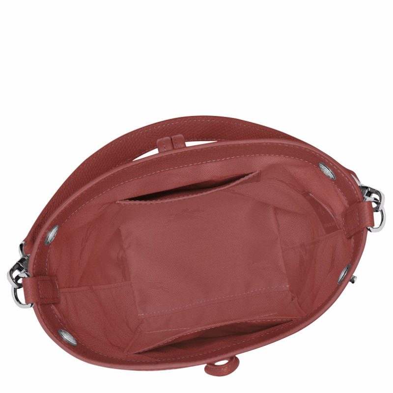 Longchamp Women Leather Bags Le Roseau Xs Bucket Bag Chestnut - Leather Chestnut - Image 5