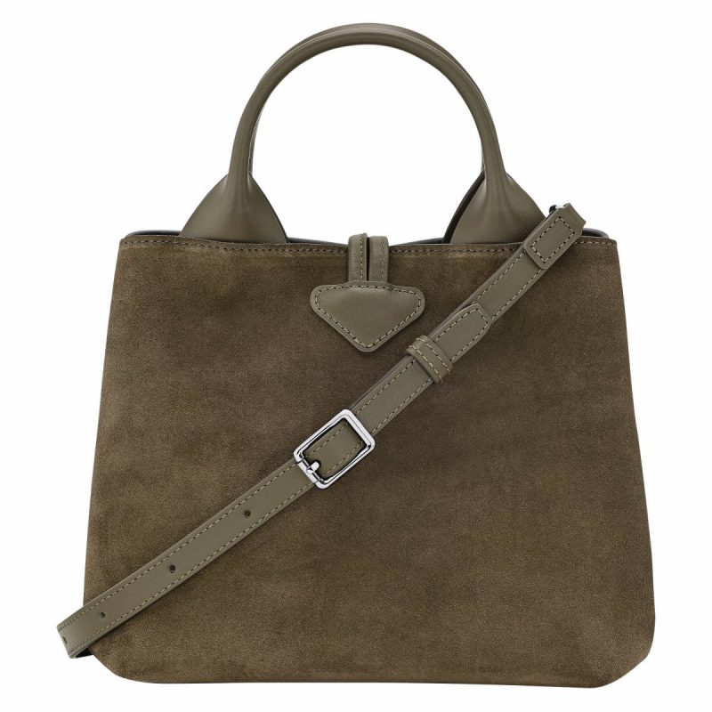 Longchamp Women Leather Bags Olive Le Roseau S Handbag Olive - Leather - Image 4