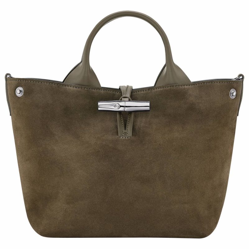 Longchamp Women Leather Bags Olive Le Roseau S Handbag Olive - Leather - Image 5
