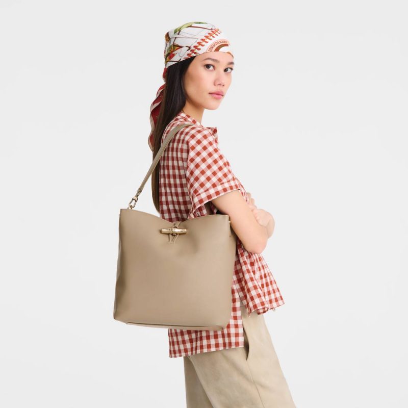 Longchamp Women Leather Bags Root Le Roseau M Hobo Bag Root - Leather - Image 2