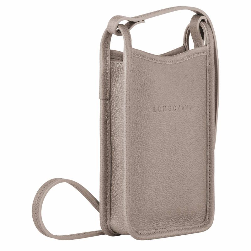 Longchamp Women Phone Cases Turtledove Le Foulonné Phone Case Turtledove - Leather - Image 3