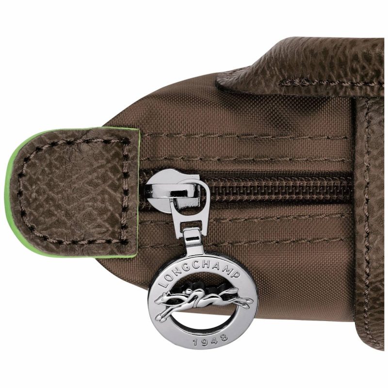 Longchamp Women Pouches & Cases Le Pliage Green Pouch With Handle Terra - Recycled Canvas Terra - Image 5
