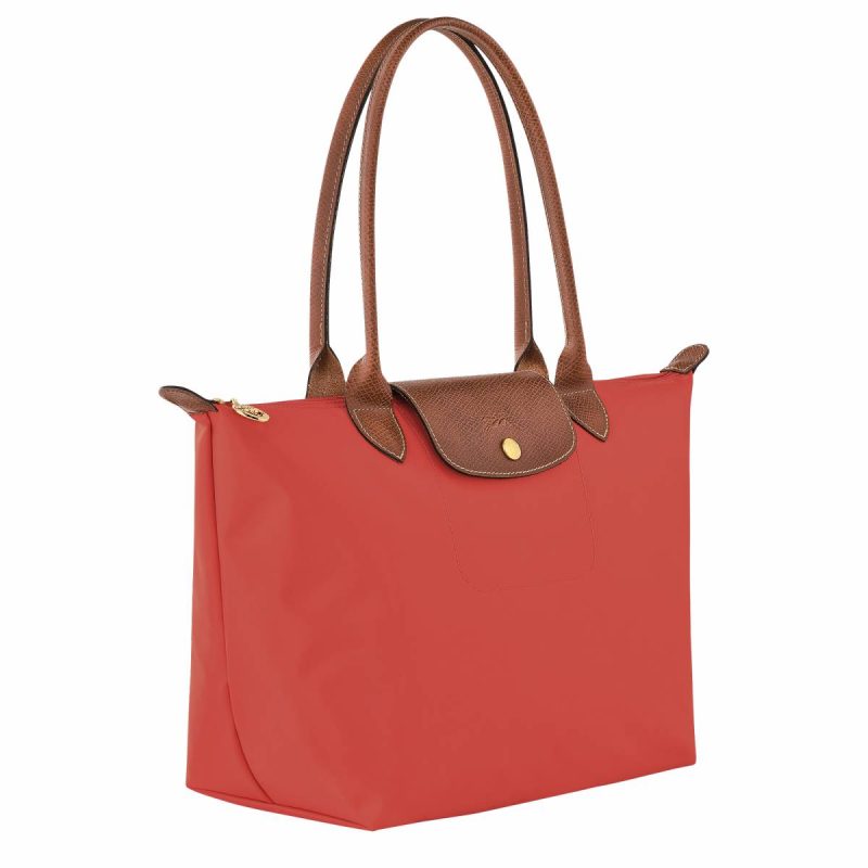 Longchamp Women Shoulder Bags Le Pliage Original M Tote Bag Tomato - Recycled Canvas Tomato