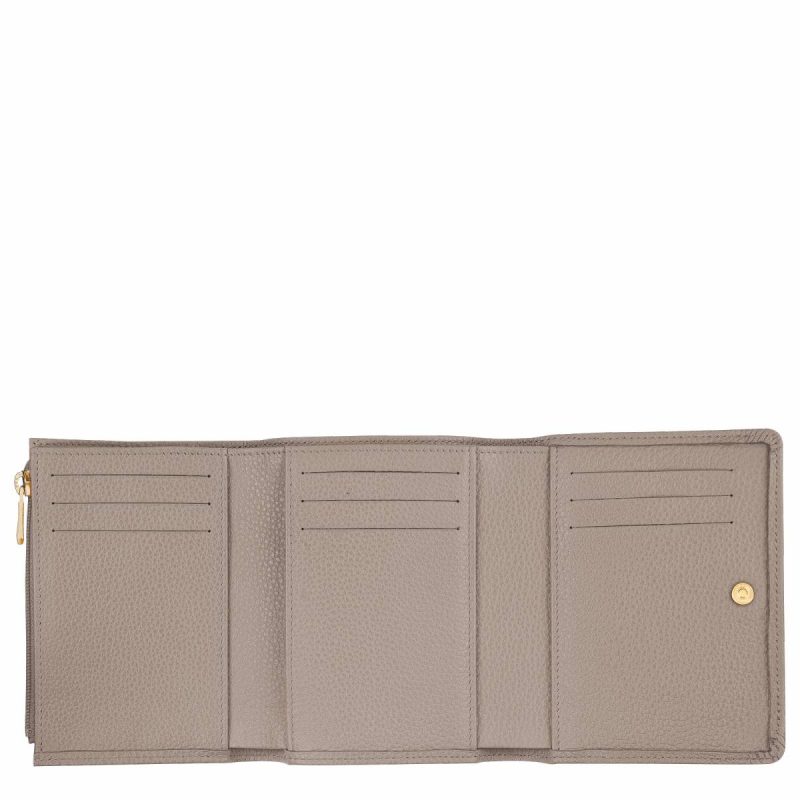 Longchamp Women Turtledove Le Foulonné Wallet Turtledove - Leather Leather Wallets - Image 3