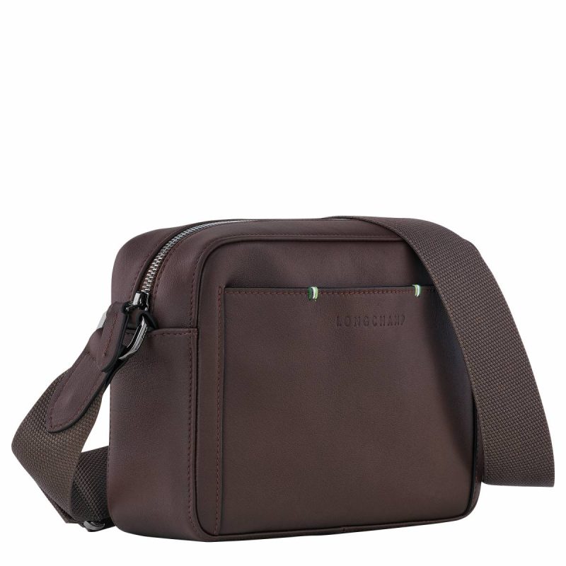 Men Longchamp Sur Seine Camera Bag Mocha - Leather Leather Bags Mocha - Image 3