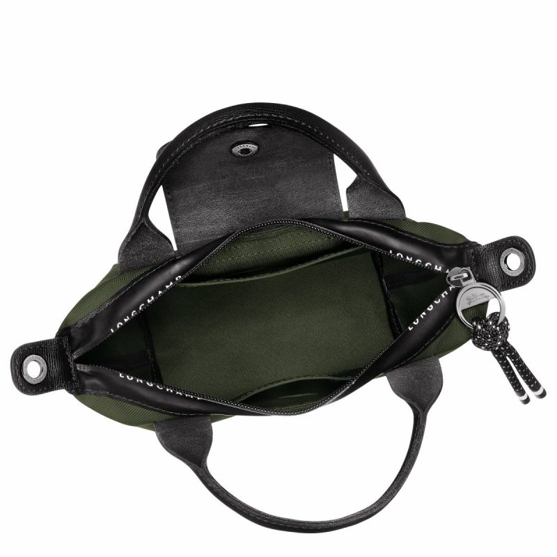 Mini Bags Le Pliage Energy Xs Handbag Khaki - Recycled Canvas Longchamp Khaki Women - Image 4