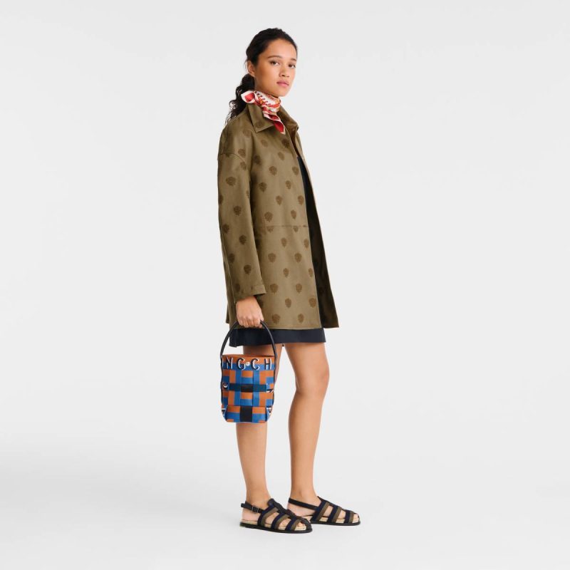 Mini Bags Women Cedar/Walnut Longchamp Re-Play Xs Bucket Bag Cedar/Walnut - Canvas - Image 2