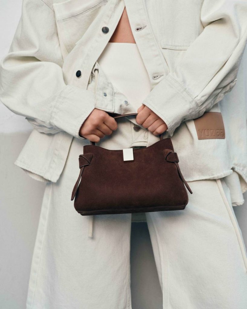 Mini Gyoza - Chocolate Suede Yuzefi Women Crossbody Bags Chocolate - Image 2