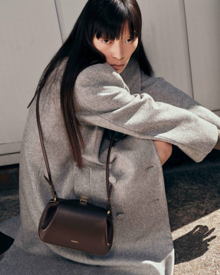 Mini Oyster Clutch - Espresso Pebble Grained Leather Yuzefi Espresso Crossbody Bags Women - Image 2