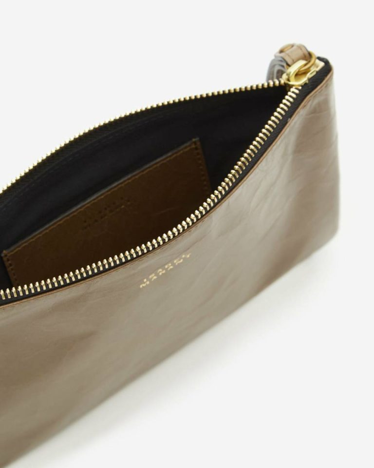 Mino Bag Women Isabel Marant Clutches & Small Leather Goods Dark Khaki - Image 4