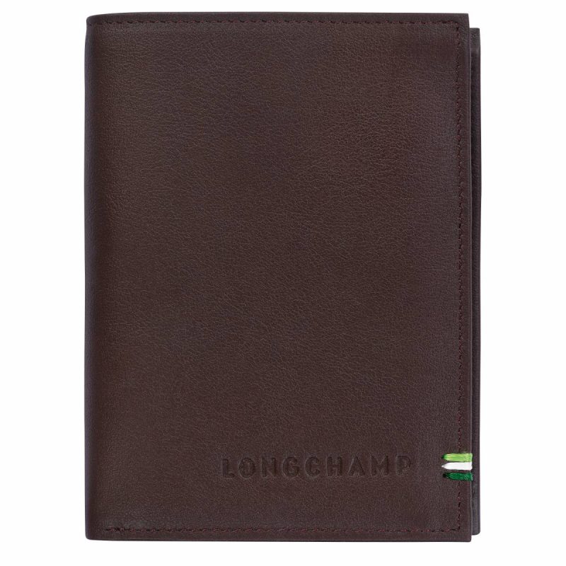 Mocha Longchamp Sur Seine Wallet Mocha - Leather Leather Wallets Men