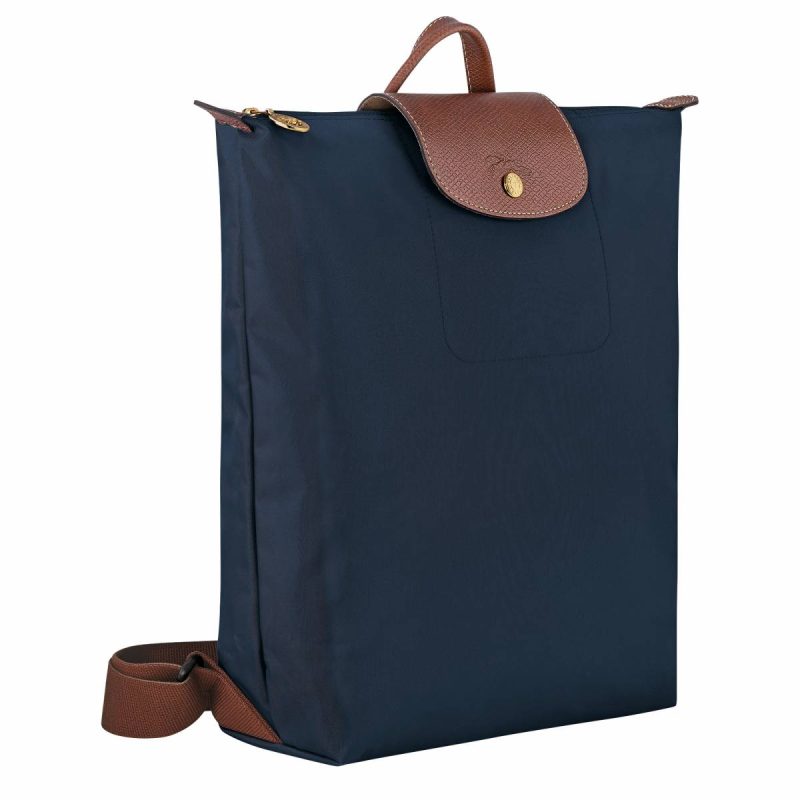 Navy Longchamp Le Pliage Original M Backpack Navy - Canvas Backpacks Women - Image 3