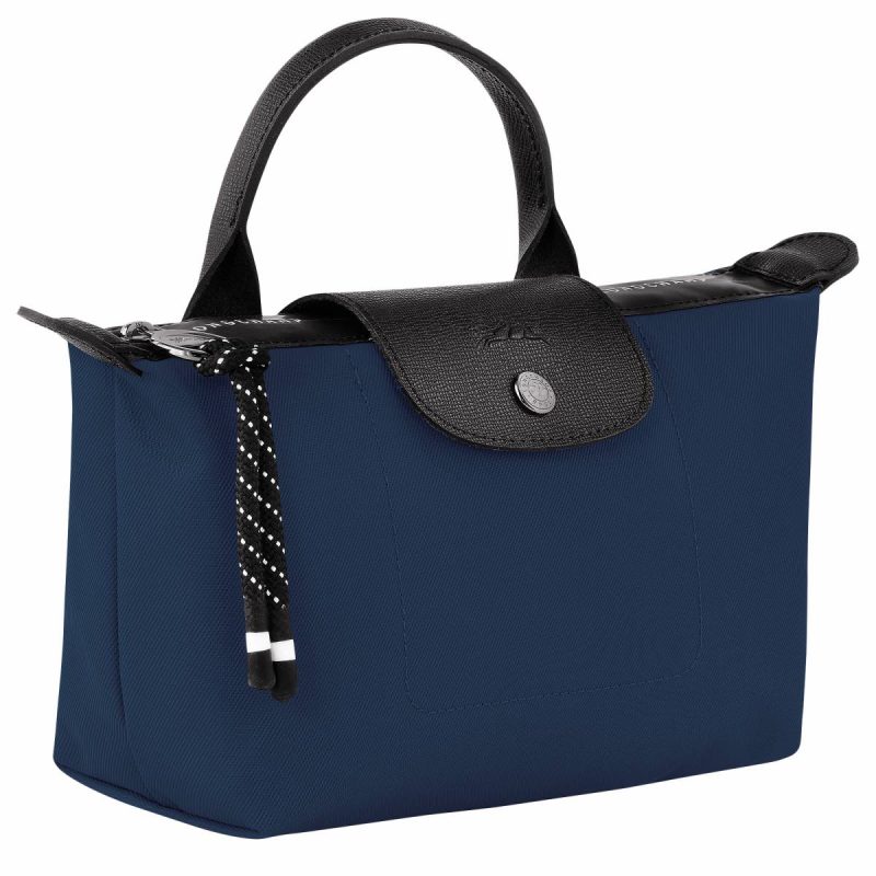Navy Women Longchamp Pouches & Cases Le Pliage Energy Pouch Navy - Recycled Canvas - Image 2