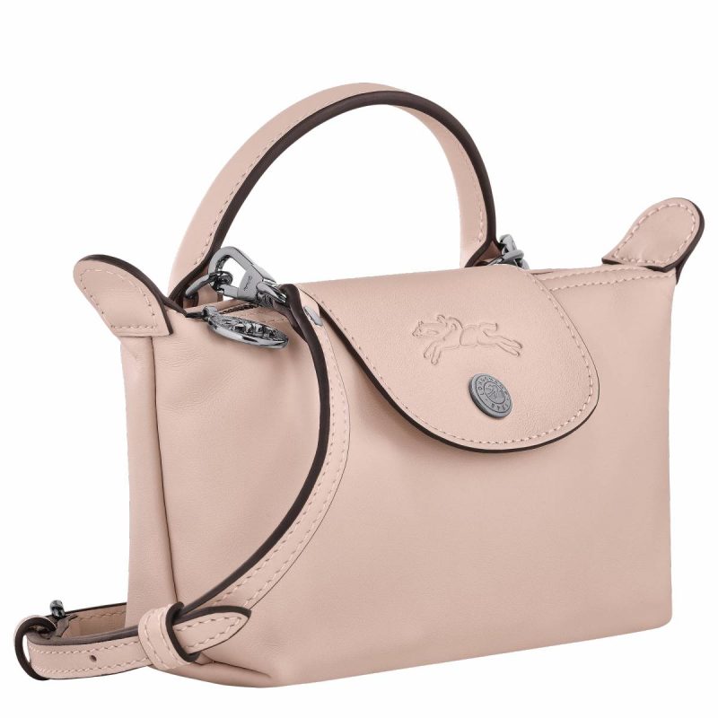 Nude Le Pliage Xtra Xs Pouch Nude - Leather Leather Bags Longchamp Women - Image 3