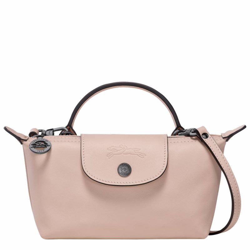 Nude Le Pliage Xtra Xs Pouch Nude - Leather Leather Bags Longchamp Women
