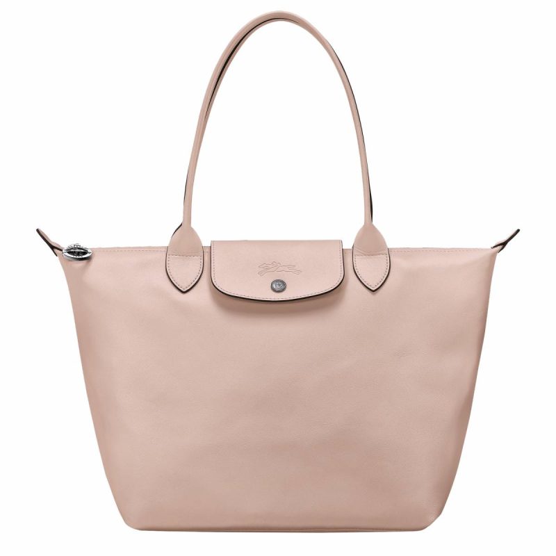 Nude Longchamp Women Leather Bags Le Pliage Xtra M Tote Bag Nude - Leather