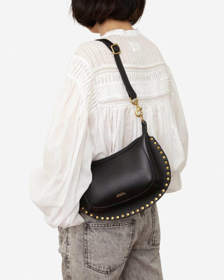 Oskan Moon Bag In Full-Grain Leather Isabel Marant Black Women Crossbody Bags - Image 2