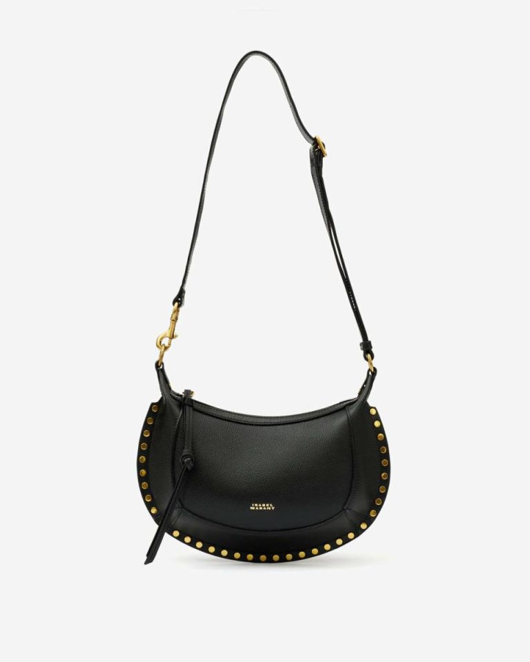 Oskan Moon Bag In Full-Grain Leather Isabel Marant Black Women Crossbody Bags - Image 3
