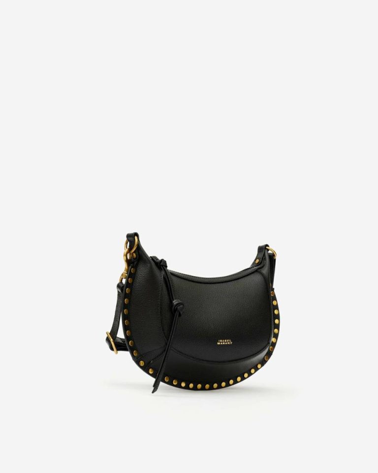 Oskan Moon Bag In Full-Grain Leather Isabel Marant Black Women Crossbody Bags - Image 4