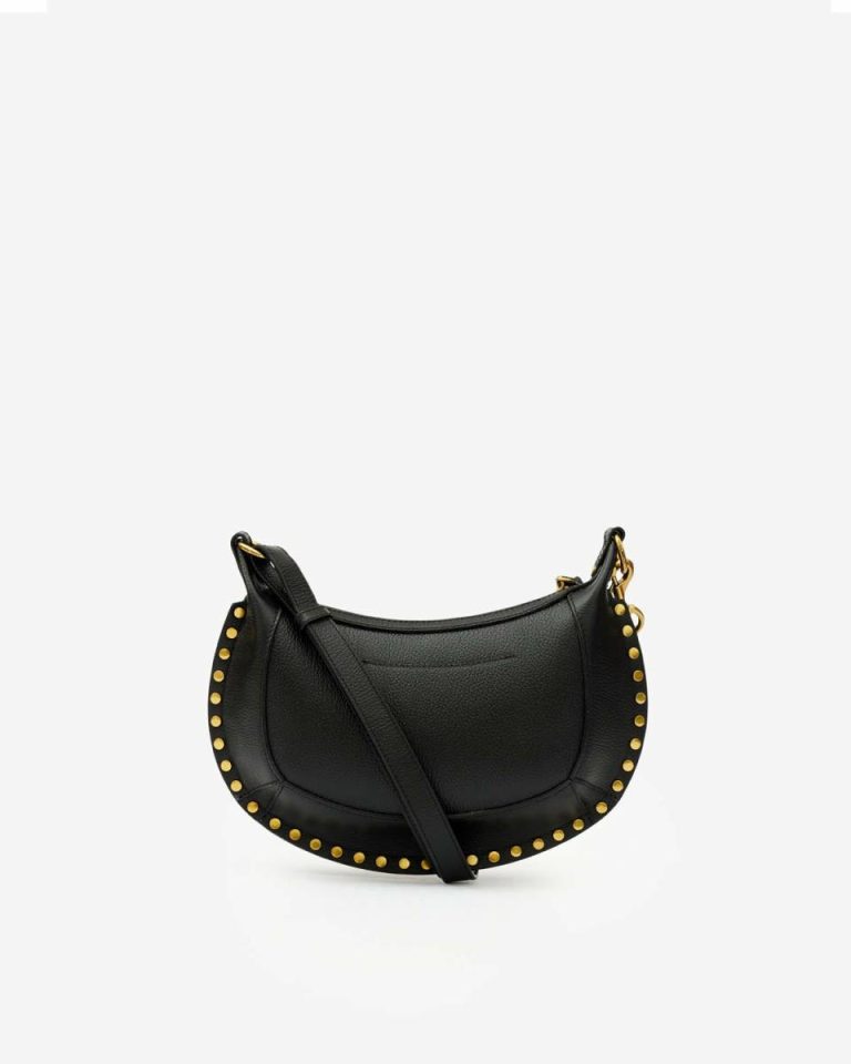 Oskan Moon Bag In Full-Grain Leather Isabel Marant Black Women Crossbody Bags - Image 5
