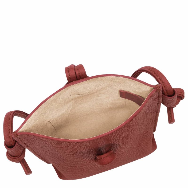 Phone Cases Le Roseau Phone Case Chestnut - Leather Women Chestnut Longchamp - Image 5