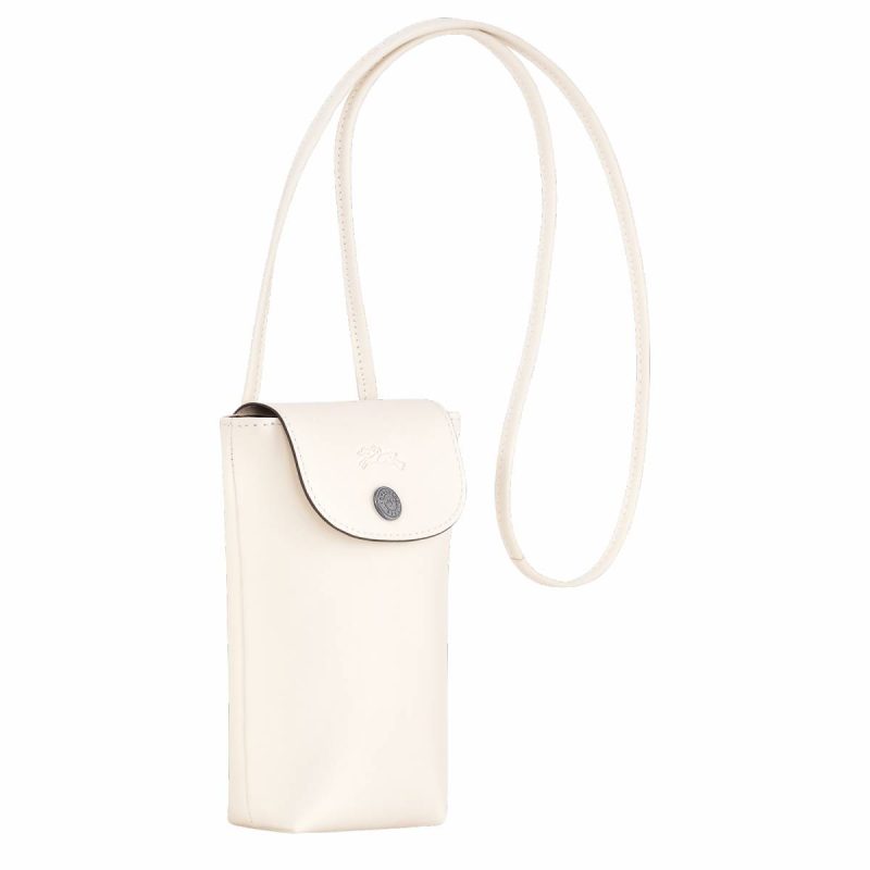 Phone Cases Longchamp Le Pliage Xtra Phone Case With Leather Lace Ecru - Leather Ecru Women - Image 3