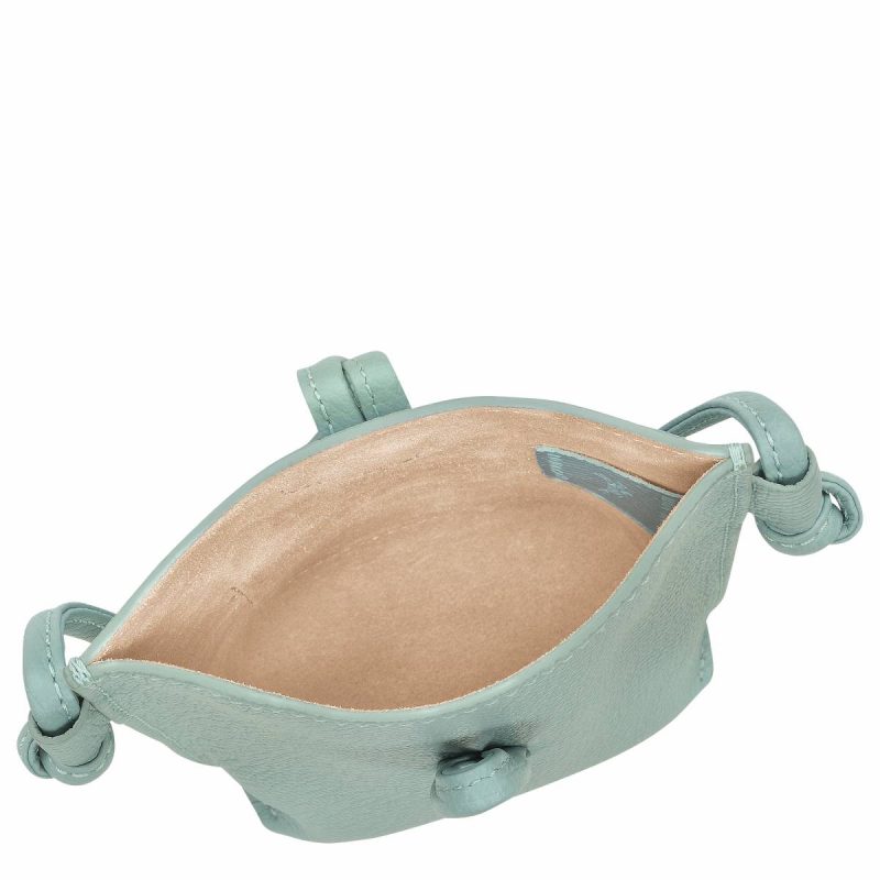 Phone Cases Longchamp Le Roseau Phone Case Celadon - Leather Women Celadon - Image 5