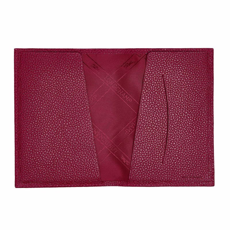 Pouches & Cases Beetroot Longchamp Women Le Foulonné Passport Cover Beetroot - Leather - Image 2