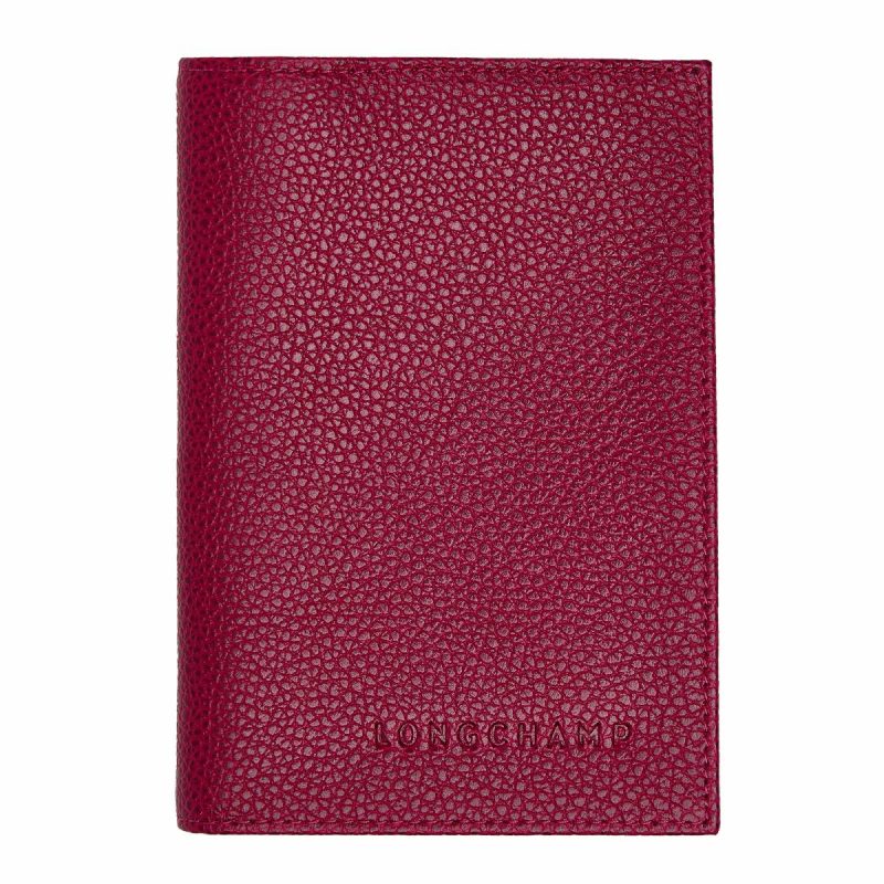Pouches & Cases Beetroot Longchamp Women Le Foulonné Passport Cover Beetroot - Leather - Image 3